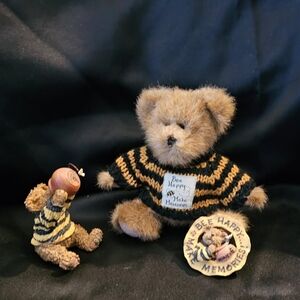 Boyd's Bears Bee Happy Memories Brown and Black Teddy Bear Duo